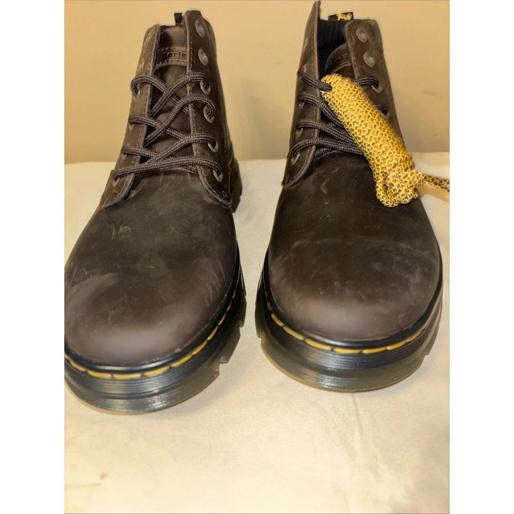 NIB Dr. Martens Men's 9 Women's 10 Bonny Brown Crazy Horse Boots 26794207 $130